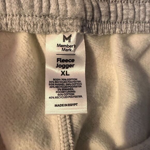 Member's Mark Ladies Fleece Jogger Size XL Light Grey Heather - Picture 5 of 8